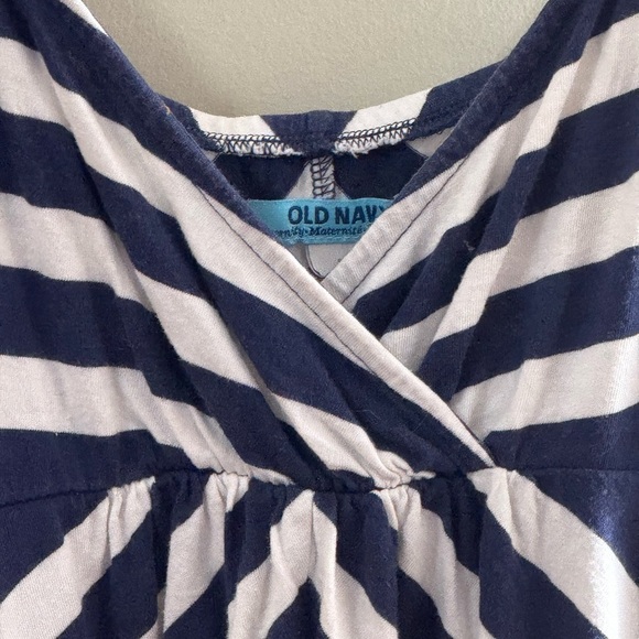 Striped Navy and White Women's Dress - Picture 3 of 4